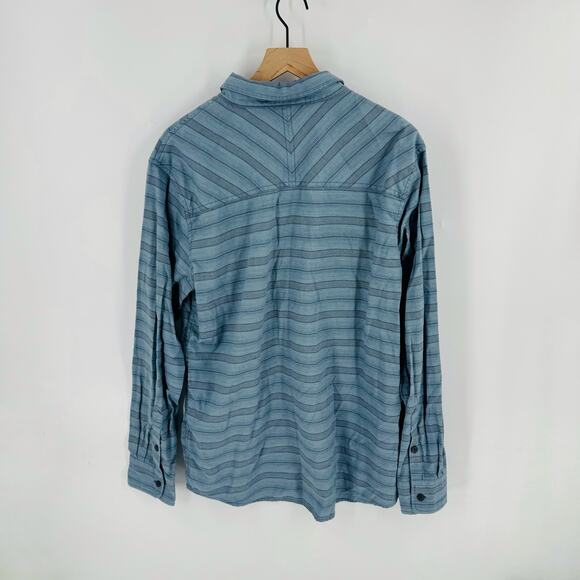 outdoor Research Outdoor Research XL Blue Stripe Shirt Performance Hiking - Picture 2 of 6